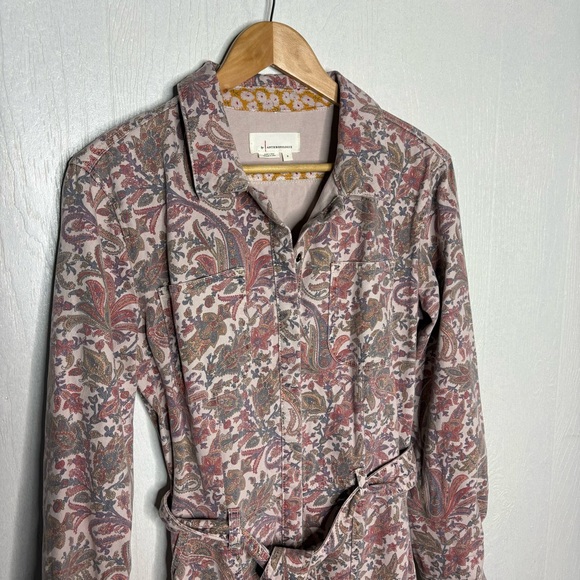 Anthropologie Paisley utility jumpsuit mauve pink size small - Picture 5 of 13